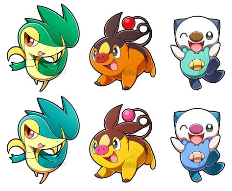 Unova Starters by iRYANiC on DeviantArt