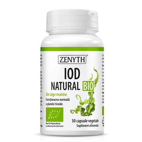 Iod Natural Bio 30 Capsule Vegetale Zenyth Farmacia Tei Online