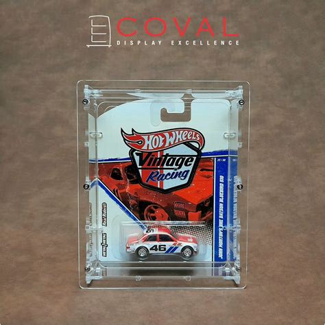 COVAL HDW Acrylic Display Case For Single Wide Premium Carded Hot Wheels With Front Vertical