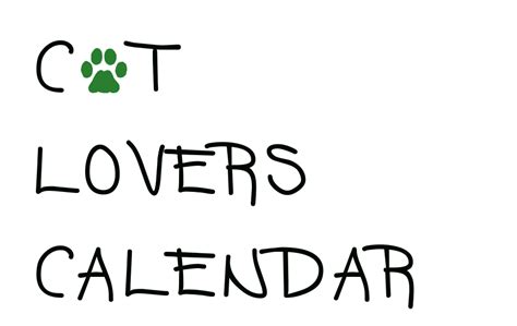 Cat Lovers Calendar