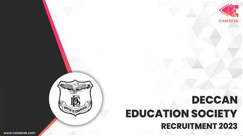 Deccan Education Society Recruitment 2023 - CareerEk