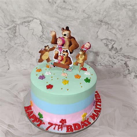 Masha And Bear Birthday Cake Yummycake