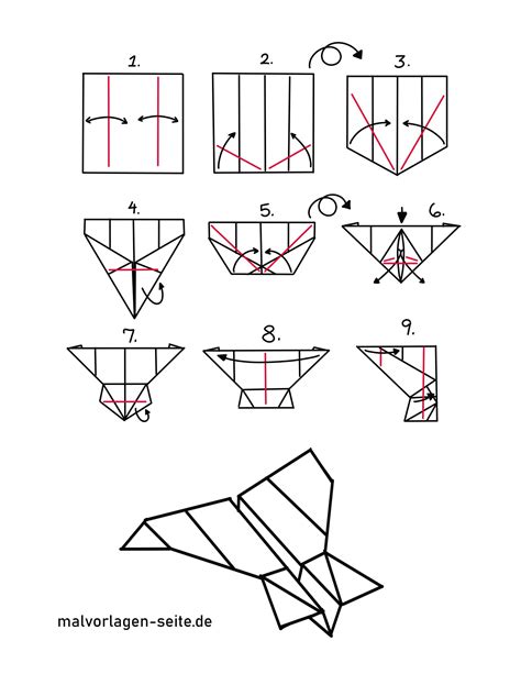 Anleitungen Zum Falten Von Papierfliegern Papierflugzeuge Basteln