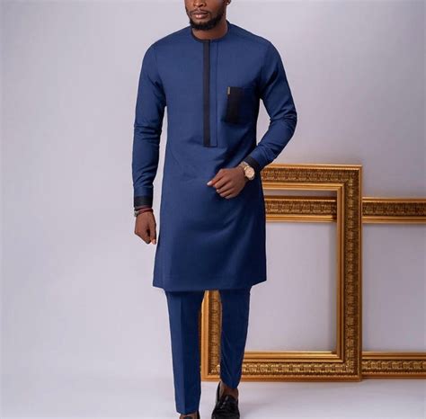 African Men Clothing Dashiki Senator Wear Grooms Men Suit Mens