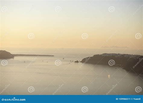 Santorini Oia View at Sunset Stock Image - Image of destination ...