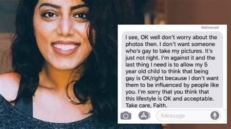 Dont Want My Year Old To Think That Being Gay Is OK Woman Rejects Gay Photographer