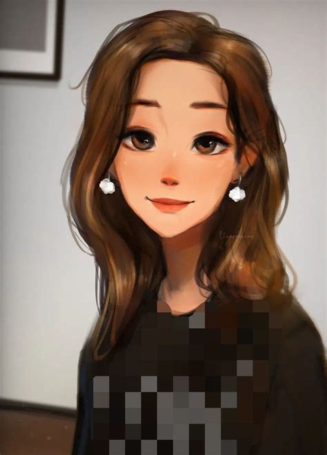 Pin By Low Hong On Digital Art Girl Girls Cartoon Art Cartoon Girl