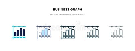 Business Graph Icon In Different Style Vector Illustration Two Colored And Black Business Graph