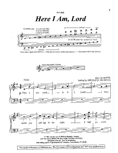 Here I Am Lord Sheet Music By Dan Schutte Sku 2140 Stantons Sheet