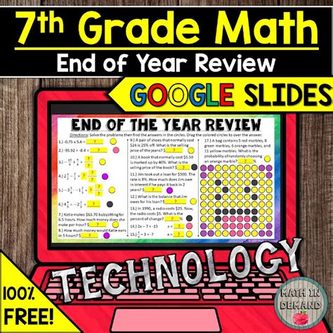 Math In Demand Th Th And Th Grade Math End Of The Year Review In