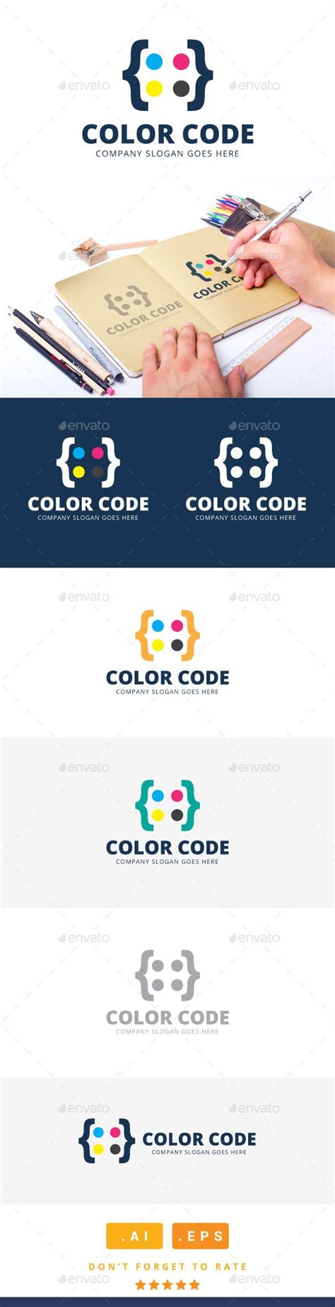 Color Code Logo | Color coding, Graphic design logo, Power logo