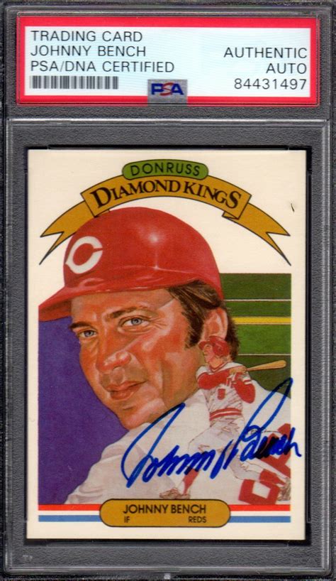 Johnny Bench Autographed Memorabilia Signed Photo Jersey