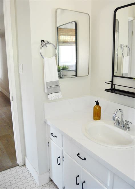 Beautiful Modern Farmhouse Guest Bathroom Makeover Orc Week 6 A