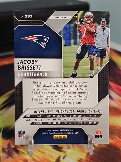 Panini Prizm Silver Holo Jacoby Brissett Rookie Rc Patriots Browns