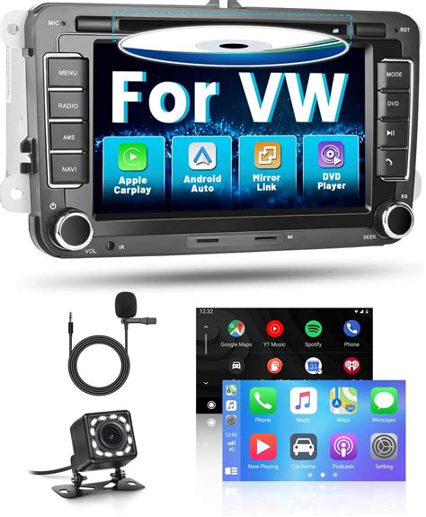 Hikity Autoradio Pour Vw Golf Polo Passat Tiguan Cd Dvd Player Avec