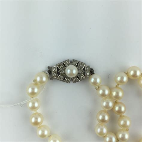 Collar Perlas Oro 18 K Y Brillantes Zorrilla