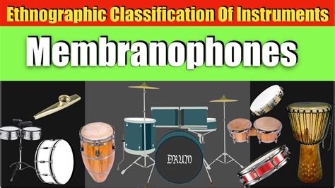 Classification Of Musical Instruments Membranophones Youtube