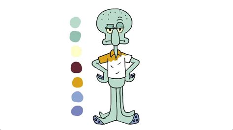 How To Color Squidward Spongebob Squarepants Youtube