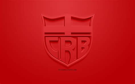 Clube Regatas Brasil CRB Creative 3D Logo Red Background 3d Emblem