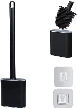 Toilet Brush And Holder Set Flexible Toilet Bowl Brush Head With