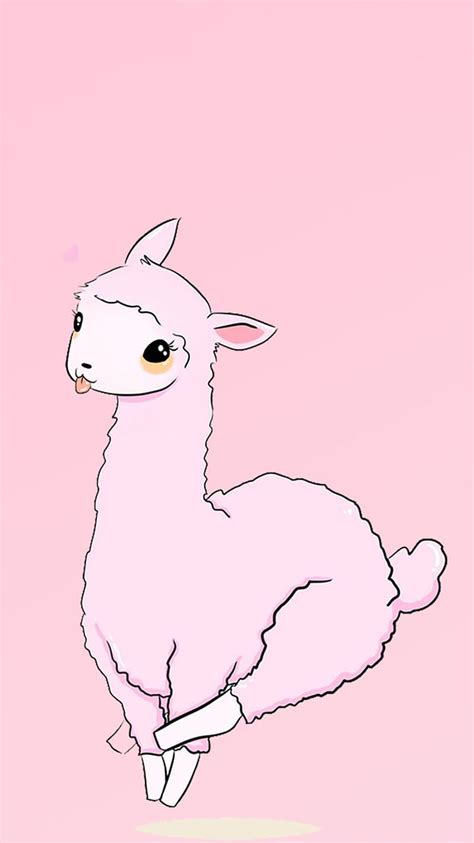 Llama Linda Garabato Caricatura Linda Kawaii Fondo De Pantalla De