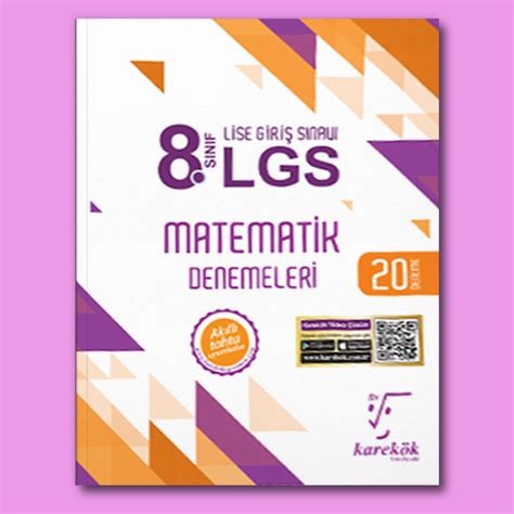 8 Sınıf LGS Matematik 20li Deneme Sınavı Karekök Yayınları Yardımcı