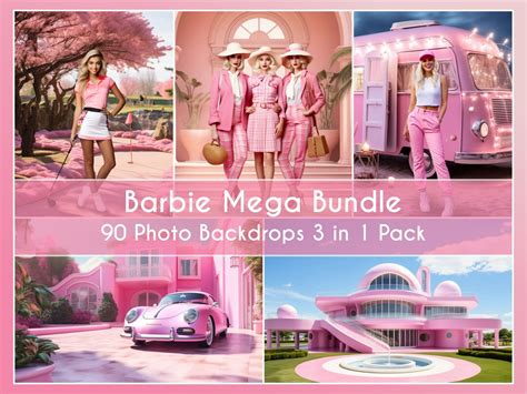 90 Photo Backdrop Set, Barbie Scenario Backgrounds Mega Bundle - Etsy