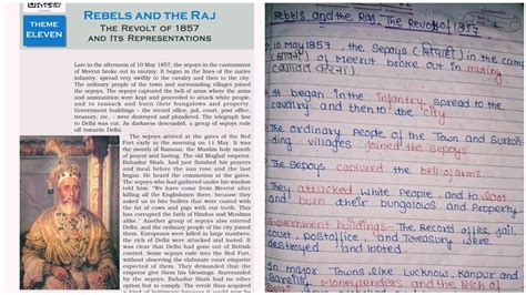 Notes Class History Ch Part Rebels And The Raj The Revolt Of