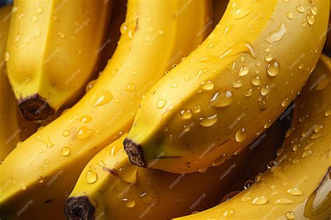 Closeup of bananas with a natural gloss natural snack fresh fruit Banana image photography