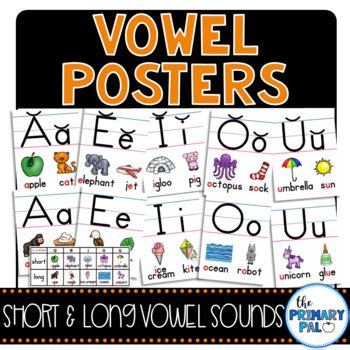vowel posters   primary pal teachers pay teachers