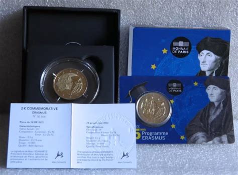 LOT 2 EURO FRANCE 2022 ERASMUS Coffret BE Coincard BU 2