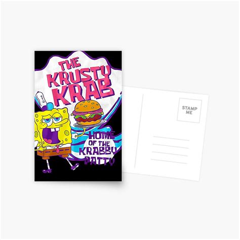 The Krusty Krab Home Of Krabby Patty Postcard For Sale By Ledlowxwus