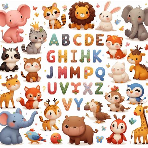 Premium Photo | About a stunning and cute alphabet AZ with animals that ...