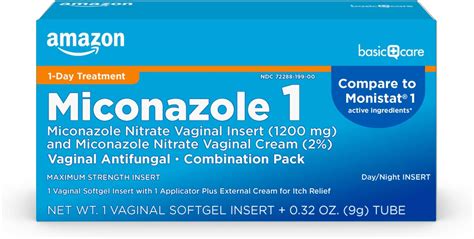 Amazon Basic Care Miconazole 1 Day Miconazole Nitrate