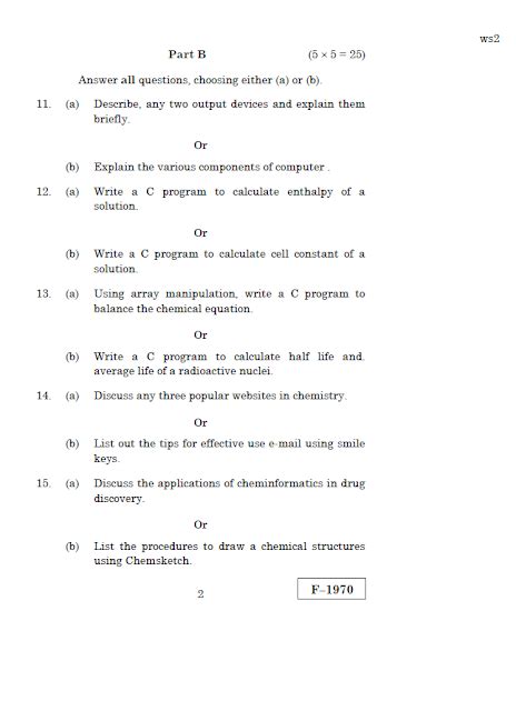 Alagappa University M Sc Chemistry Elective COMPUTER IN CHEMISTRY