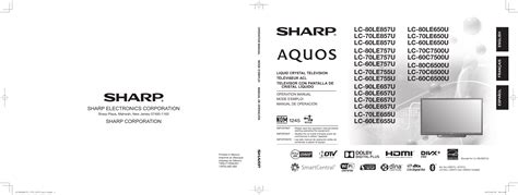 Sharp Aquos Lc C U Users Manual Lc Le U Lc Le U Lc Le U E