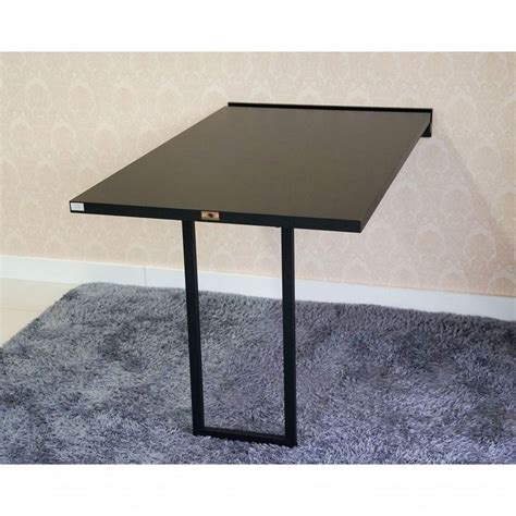 Mesa Dobrável Retrátil De Parede 120x75 Preto Webcontinental