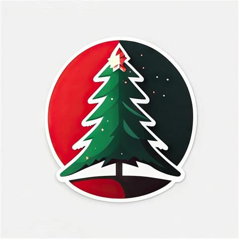 Premium AI Image Christmas Tree Sticker