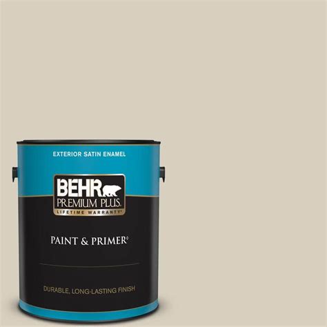 Behr Premium Plus Gal Ppu Aged Beige Satin Enamel Exterior