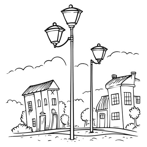 Street Lamp Post Drawing