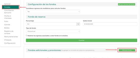 Cómo crear Fondos Adicionales