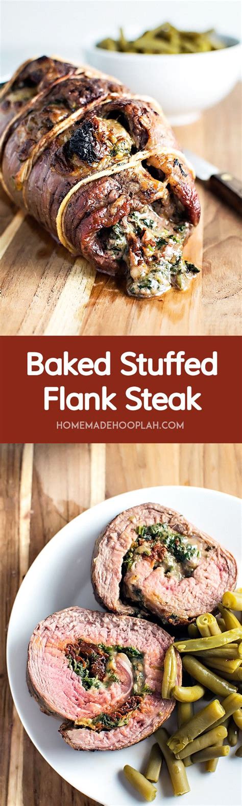 Baked Stuffed Flank Steak Homemade Hooplah Steak Dinner Beef