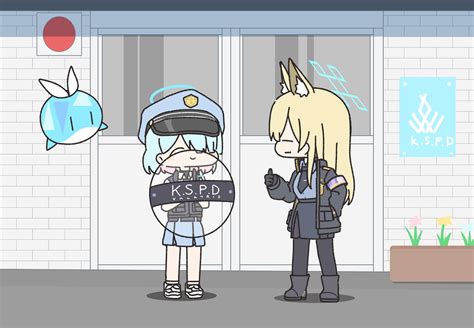 Arona Kanna And Valkyrie Police Academy Student Blue Archive Drawn