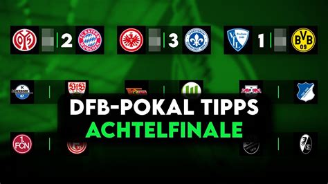 Dfb Pokal Prognose Achtelfinale Tipps Vorschau Youtube