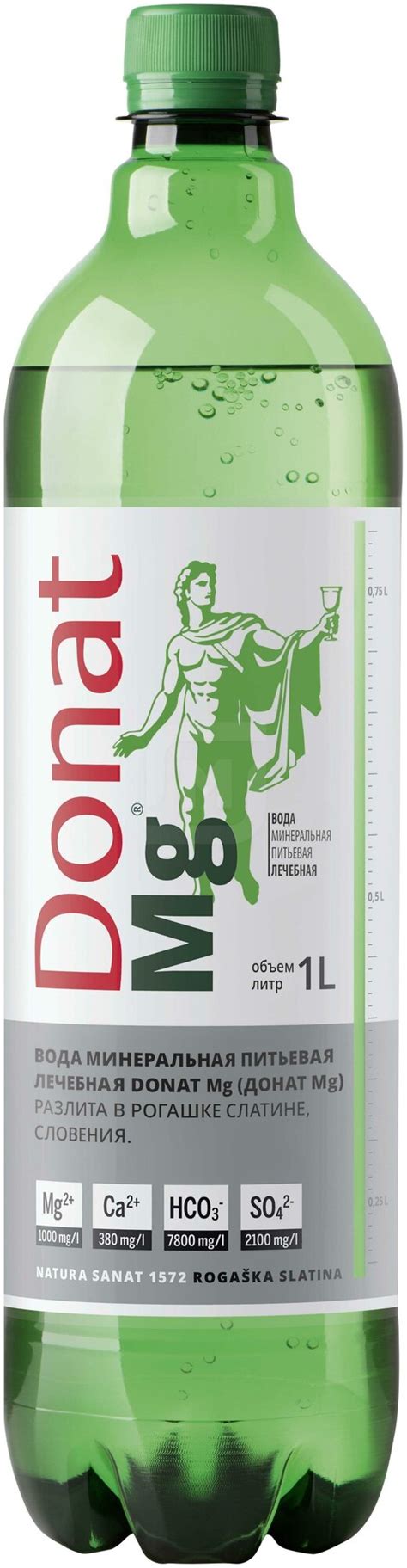 Вода минеральная Donat Mg газированная, ПЭТ, 12 шт. по 0.5 л — купить в ...