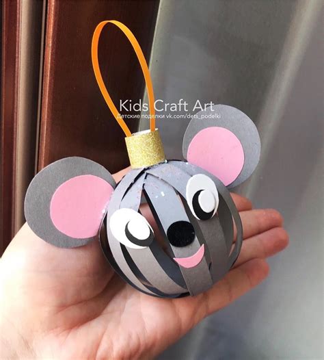 Kids Craft Art on Instagram: “Опять мышка 🙈 На этот раз мышка-шарик на ...