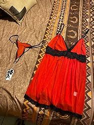 Women S Plus Size Lingerie Red Babydoll Lace Split Cup Sleepwear Chemise Set At Amazon Womens