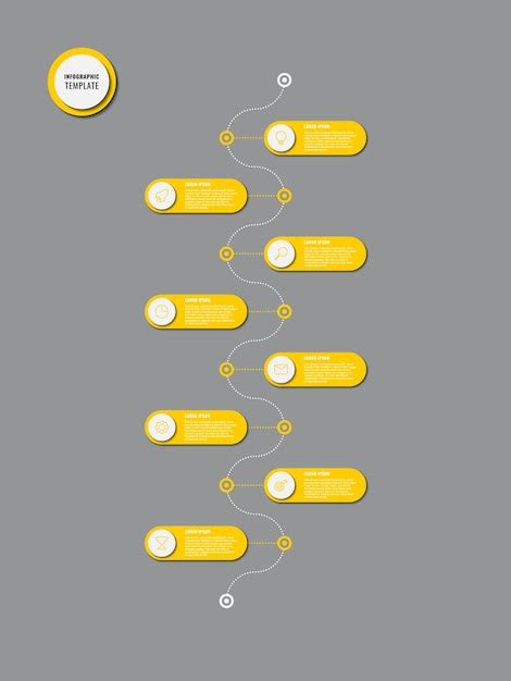 Plantilla De Infografia Con Linea De Tiempo Vertical Y 8 Elementos Images