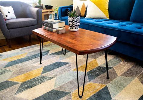 diy mid century modern sofa table baci living room