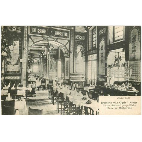 Carte Postale Ancienne 44 NANTES Brasserie Restaurant La Cigale Par